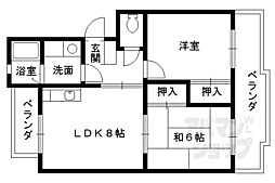 ラセーヌ大山崎(大北) 2階