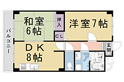 プレミエールクラーテ 2LDKの間取図画像