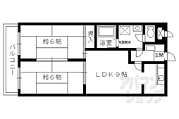 ニューシャトー長岡 2LDKの間取図画像