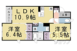 シャーメゾンボンクロワールA館 2LDKの間取図画像