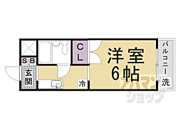 タチバナ 1Kの間取図画像