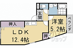 ハイツ糀屋2 1LDKの間取図画像