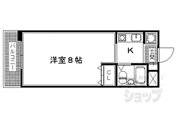 nフラット ワンルームの間取図画像