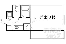 メゾン,ショウエイ 1Kの間取図画像