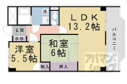 グランシエル桂part2 2LDKの間取図画像
