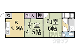 ハイム豊 2DKの間取図画像