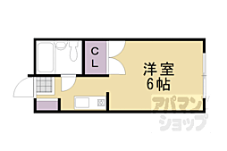 フレグランス菊水 4階1Kの間取り