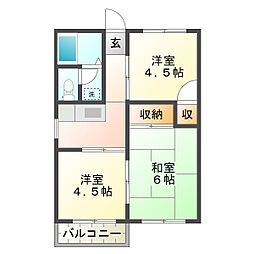 アップルハウス 3Kの間取図画像