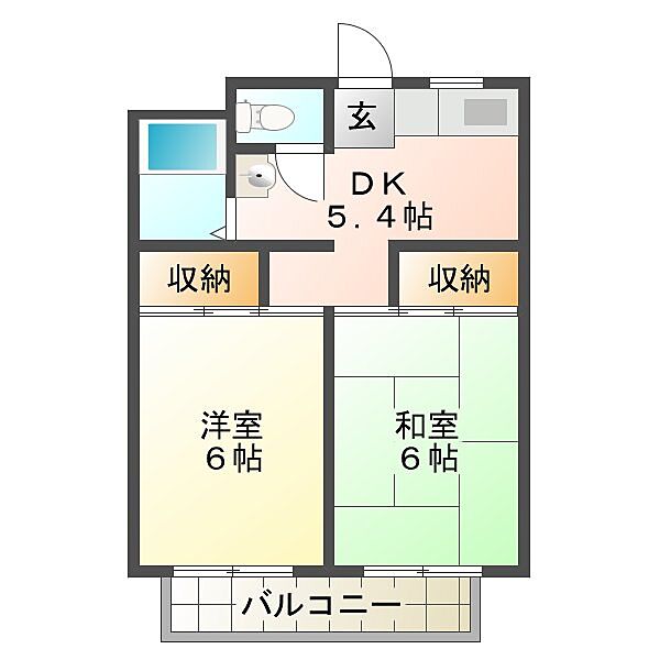 アップルハウス 205｜三重県津市久居新町(賃貸アパート2DK・2階・40.00㎡)の写真 その2