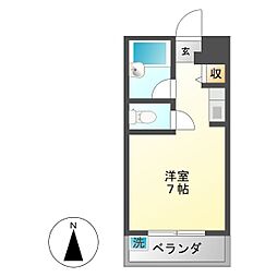 マロンハイツ ワンルームの間取図画像