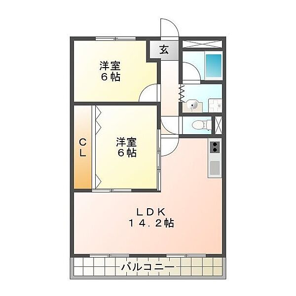 ドゥナーレ津新町 2-312｜三重県津市本町(賃貸マンション2LDK・3階・63.50㎡)の写真 その2