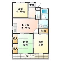 グリーンハイツ・リラ 301 ｜ 三重県津市藤方（賃貸マンション3LDK・3階・58.38㎡） その2