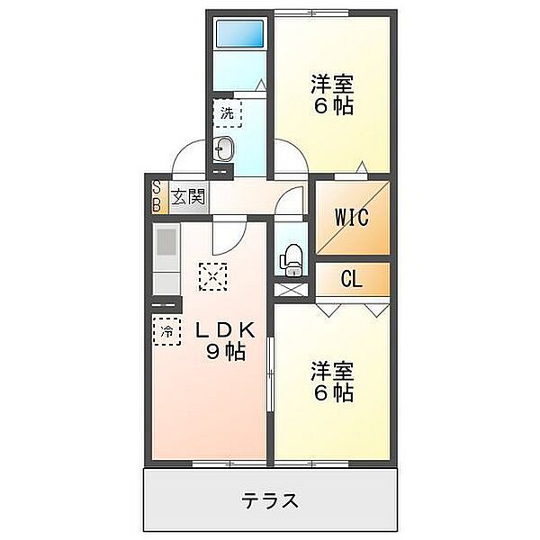 Ｐｌａｉｒｅ　Ｄ 105｜三重県津市一志町田尻(賃貸アパート2LDK・1階・50.12㎡)の写真 その2