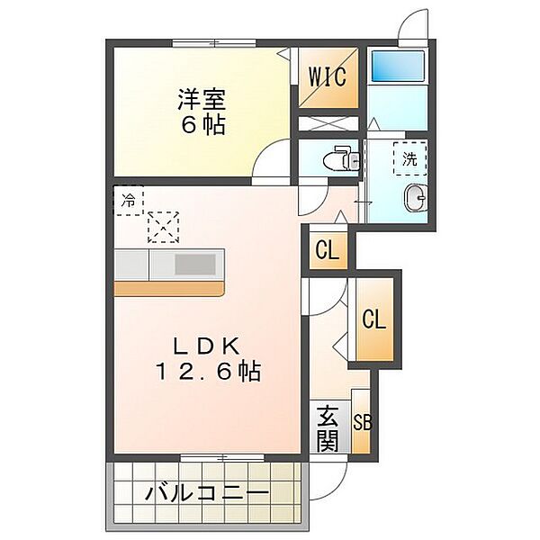 ルサルカ B101｜三重県津市藤方(賃貸アパート1LDK・1階・46.22㎡)の写真 その2