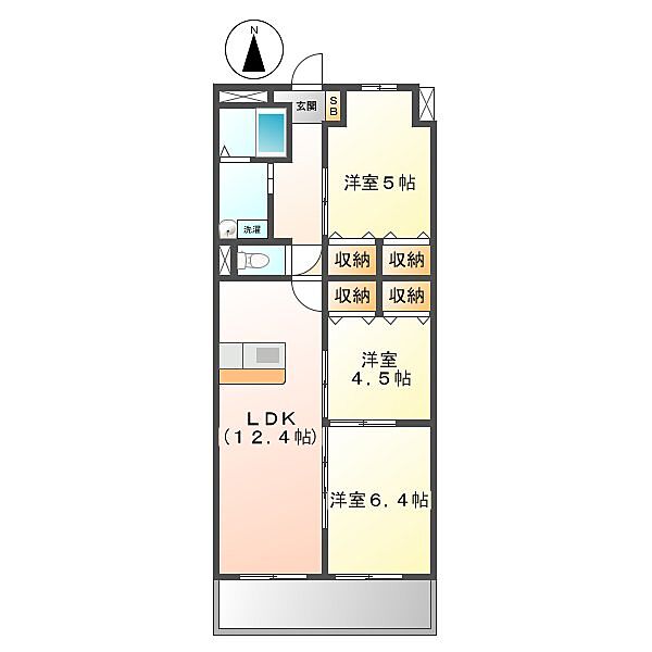 ラフィネ上浜 302｜三重県津市上浜町4丁目(賃貸マンション3LDK・3階・67.00㎡)の写真 その2