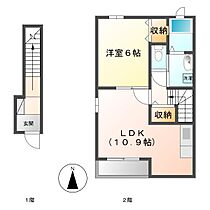 ファインビレッジ 201 ｜ 三重県津市城山3丁目（賃貸アパート1LDK・2階・44.39㎡） その2