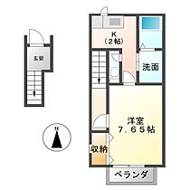 アンフィニIII 203 ｜ 三重県津市島崎町（賃貸アパート1K・2階・34.42㎡） その2