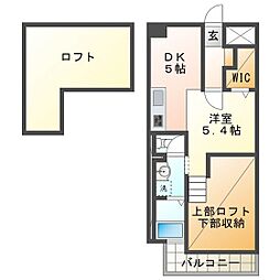 サンビーチ海輝 1SDKの間取図画像