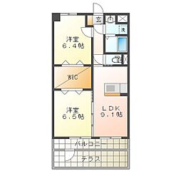 マジェスティ 2LDKの間取図画像