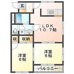 明石ハイツ　B 2階