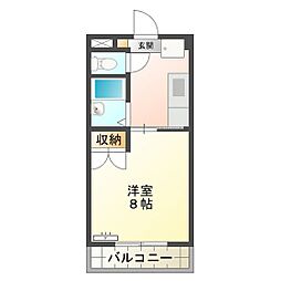 サニータウン 1Kの間取図画像