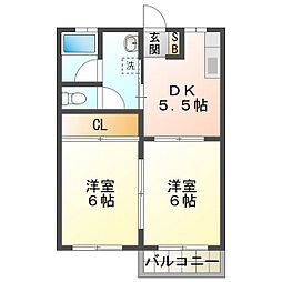 ハイツドヌール B 2階