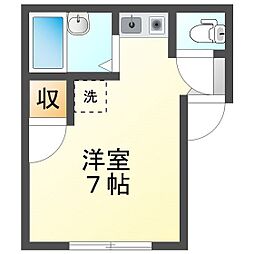 アメジスト30 ワンルームの間取図画像