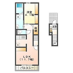 ピースエテルナC 2階