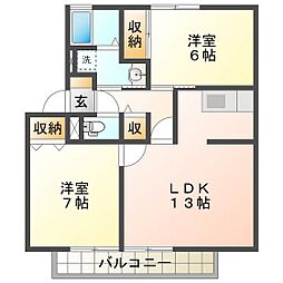 メルベーユ岩之谷　D 1階