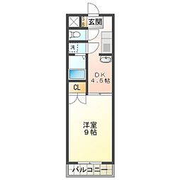 ロイヤル江戸橋 1DKの間取図画像