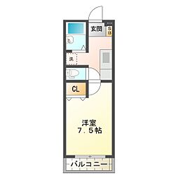 サクシード栗真 2階/201