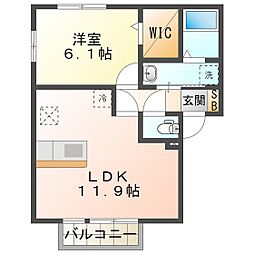 felice1 1LDKの間取図画像