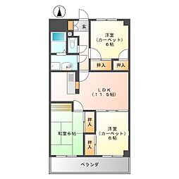 ヴェルデ 3LDKの間取図画像