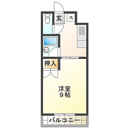 エグゼ3 1DKの間取図画像