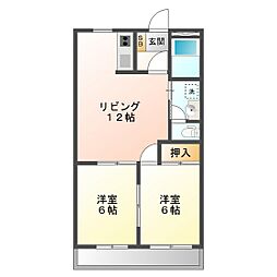 サンライズ21 2LDKの間取図画像