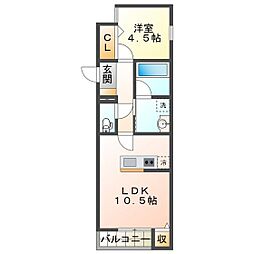 MTK-3 1LDKの間取図画像