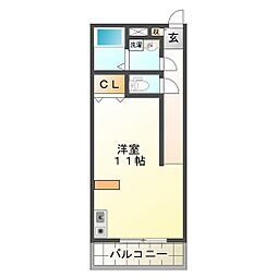 SHALOMSQUARE ワンルームの間取図画像