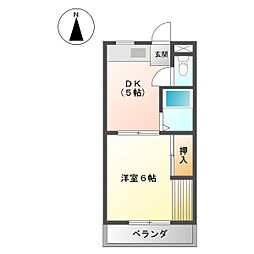 ブルージュ寿町 1DKの間取図画像
