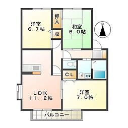 シャンブル南ヶ丘B棟 2階