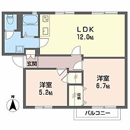 グランドール日永C棟 2階