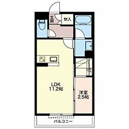 エクラシエ 1LDKの間取図画像