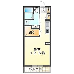 BEREOSankou ワンルームの間取図画像