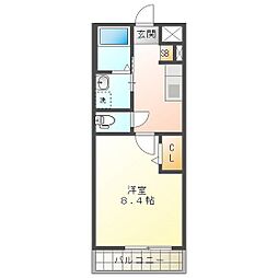 ピュアハウスかすみ 1Kの間取図画像