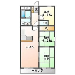 メゾン太平洋 3LDKの間取図画像