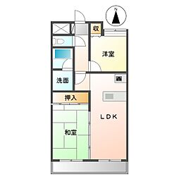 ル・ド・ソレイユ菰野 2LDKの間取図画像