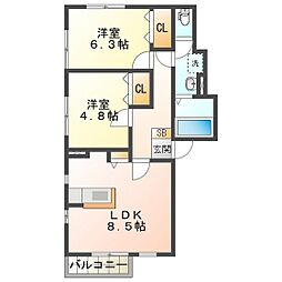 ボンヌジュルネ　Ａ 2階