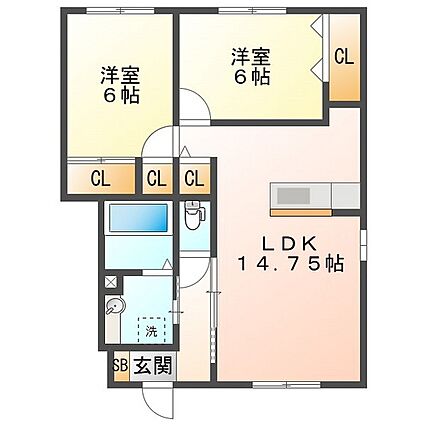 ブランシュ富田A_間取り_0
