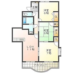 プラム・スクエア 3LDKの間取図画像