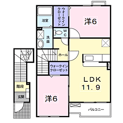 間取図画像 2LDK