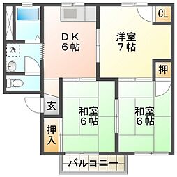 間取図画像 3DK